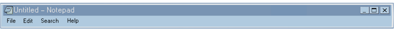 Microsoft notepad window